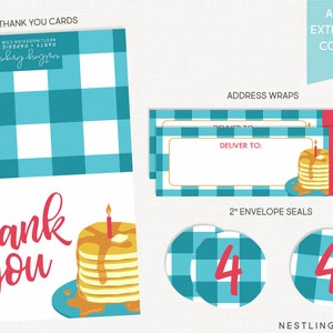 Pancakes and Pajamas Invitation Pancakes and Pajamas Birthday Invitation Breakfast Party Brunch Birthday Party Invitation image 3