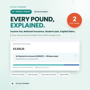 UK Self Assessment Tax Calculator Web App 2025/26 & 2026/27: Sole Trader, Landlord