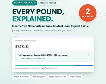 UK Self Assessment Tax Calculator Web App 2025/26 & 2026/27: Sole Trader, Landlord