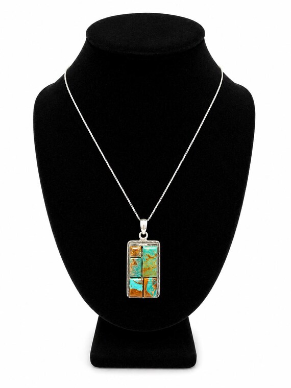 Multi-stone #8 Turquoise Pendant View 2