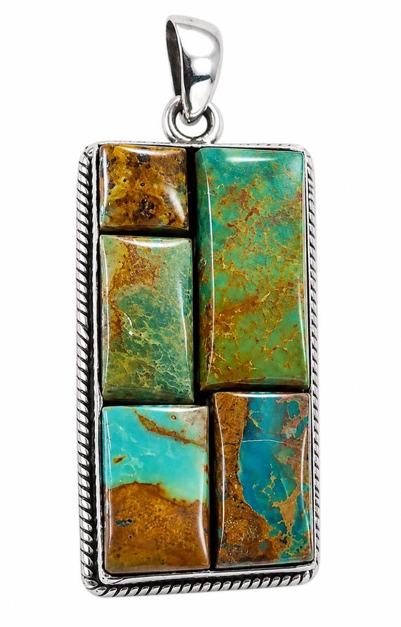Multi-stone #8 Turquoise Pendant