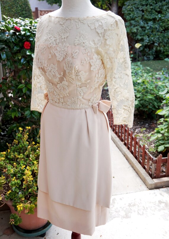 light pink lace dress with sleeves