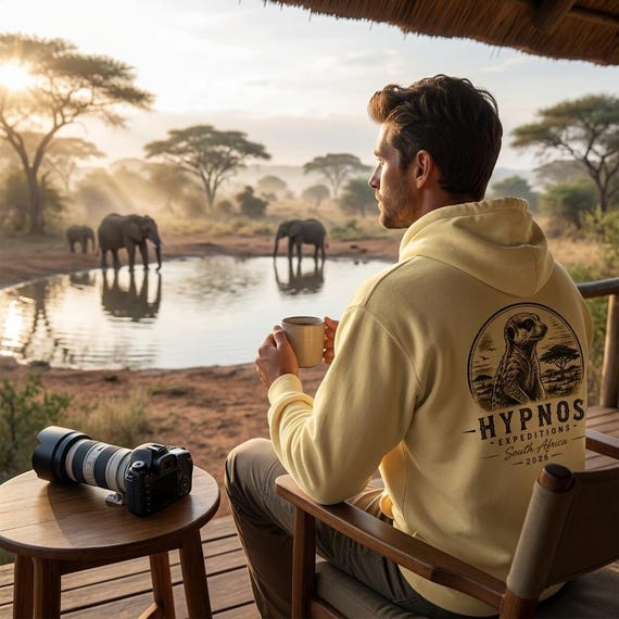 South Africa 2026 Expeditions-Hoodie mit Erdmännchen-Motiv