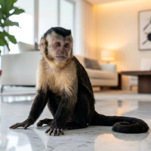 Realistic Capuchin Monkey 3D Print File | High-Detail Resin Sculpture (Digital Download)