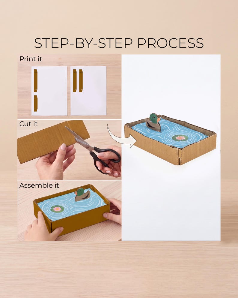 Resume Model.pdf Childrens Easy to Make Duck in a Pond Model PDF, DIY 3D Cardboard ...