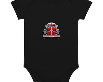 Vintage Maltese Dodge - Organic cotton baby bodysuit