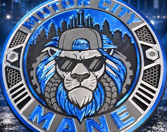 ROI DU NORD | Chaîne Motor City Mane Hype - Collier pour supporter de football américain de Detroit - Accessoires indispensables pour les jours de match