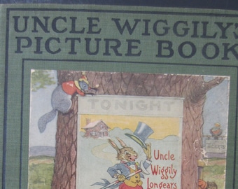 RARE UNCLE WIGGILY'S Picture Book *  Howard Garis** Lang Campbell Illustrator*  1922 * Burt Co Pub.* Good Condition** 32 Color Illustrations