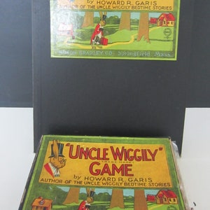 ORIGINAL 1916 UNCLE WIGGILY Board Game* H. Garis**Milton Bradley  , Instructions, Game Board , Playing Figures*Box*Cards*Vintage Condition