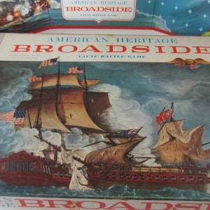 1962 BROADSIDE **American Heritage War of 1812 Game*  Naval Battle Board Game * Complete* Original Box, Instructions** Great Condition*