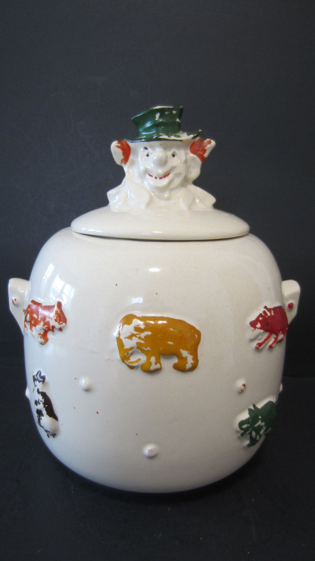 Mccoy ANIMAL CRACKERS Cookie Jar 1960's Ceramic Cookie Etsy