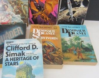 7 Vintage Science Fiction Paperback Books** Paperbacks 1970's-80's ***All in Good Condition*  You Are Buying All Seven Books