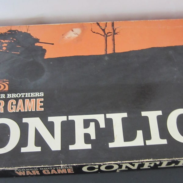 CONFLICT ** PARKERS BROTHERS War Game** 1964 **  Action Packed  Board Game ** Original Box with Instructions** Great Condition*