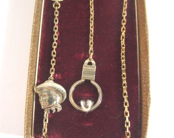 Vintage 1950's  ROY ROGERS WATCH Fob and Chain**Never Used* Original Box** Rare Western, Cowboy Collectible**Made By Hickok *Great Condition