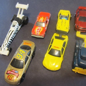 Vintage 7  Hot Wheels Die Cast Metal Cars***  Vintage Race Cars, Truck, Dragster ,Stingray ***Made by Mattel
