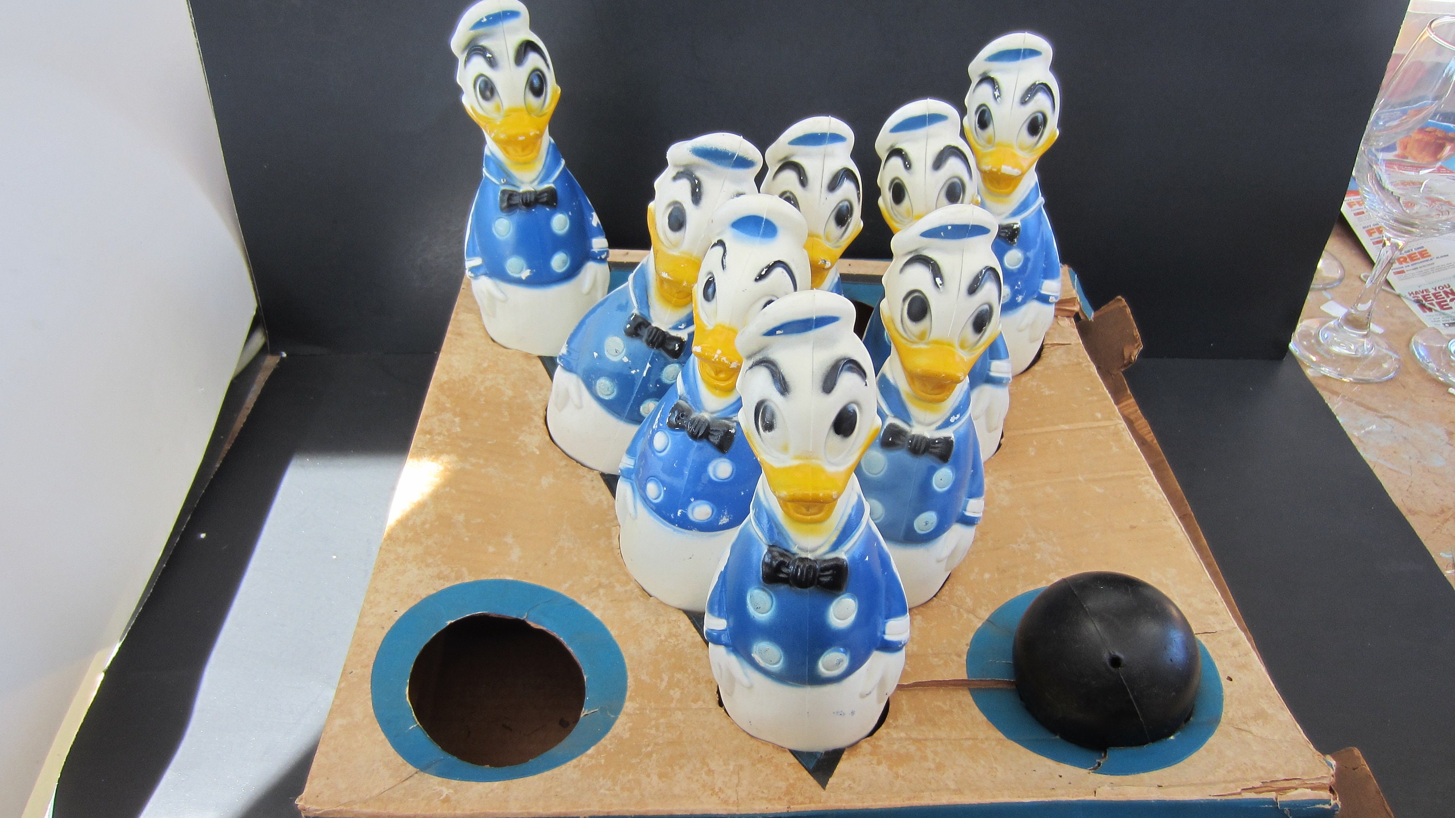 Vintage Kid Size Duck Pin Bowling Set with Balls Rare 
