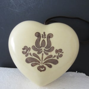 PLALTZGRAFT SACHET POTTERY Heart** Vintage Potpourri Holder* 1980's **Lovely Heart For Sachet**With Ribbon For Hanging** Beautiful Condition
