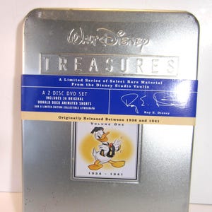DISNEY'S DONALD DUCK Treasures The Chronological Collection ** Volume One D V D** ** 2 Vol Set** Newer Opened Original Tin Box D V D