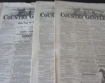 1886 The CULTIVATOR and COUNTRY GENTLEMAN Vintage Newspapers * Great Advertisements  *4 Papers* Albany N Y* For the Farm Garden and Fireside
