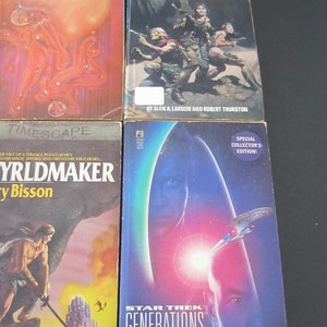 4 Vintage Science Fiction Paperback Books** Paperbacks 1950&#39;s- 90&#39;s ***All in Good Condition*  You Are Buying All Four Books