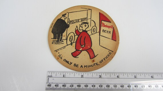 RHEINGOLD ORIGINAL BEER Coaster* O. Soglow Artist** 1933