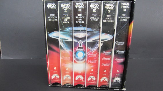 STAR TREK 6 SET V H S Tapes** Original Box** V H S Tapes of the