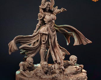 Paleandra, vrouwelijke Tiefling necromancer