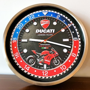 Väggklocka - Ducati-inspirerad