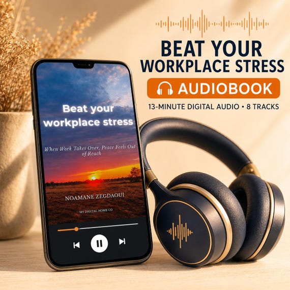 Workplace Stress Audiobook, Stress Management, Work-Life Balance, Burnout Prevention (Digital Download)