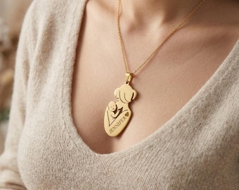 Collana Infinity Love Madre e Figlio Incidibile, Ciondolo Abbraccio o Sweet Mamy, Acciaio Anallergico Regalo Mamma