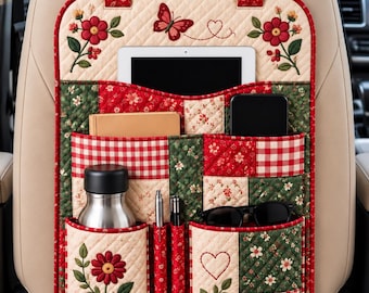 Quilted Car Seat Organizer | Backseat Car Organizer | Fabric Car Storage Bag | Kids Car Organizer | Travel Organizer | Sewing Pattern