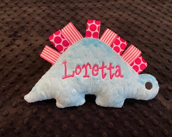 DINOSAUR/DINOSAUR TOY/minky toy/baby toy/lovey/monogrammed toy/Dinosaur Minky Personalized Toy