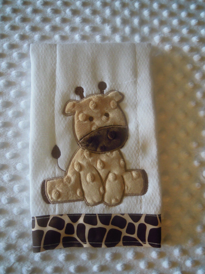 GIRAFFE BURP/giraffe/giraffe burp cloth/monogrammed giraffe Etsy