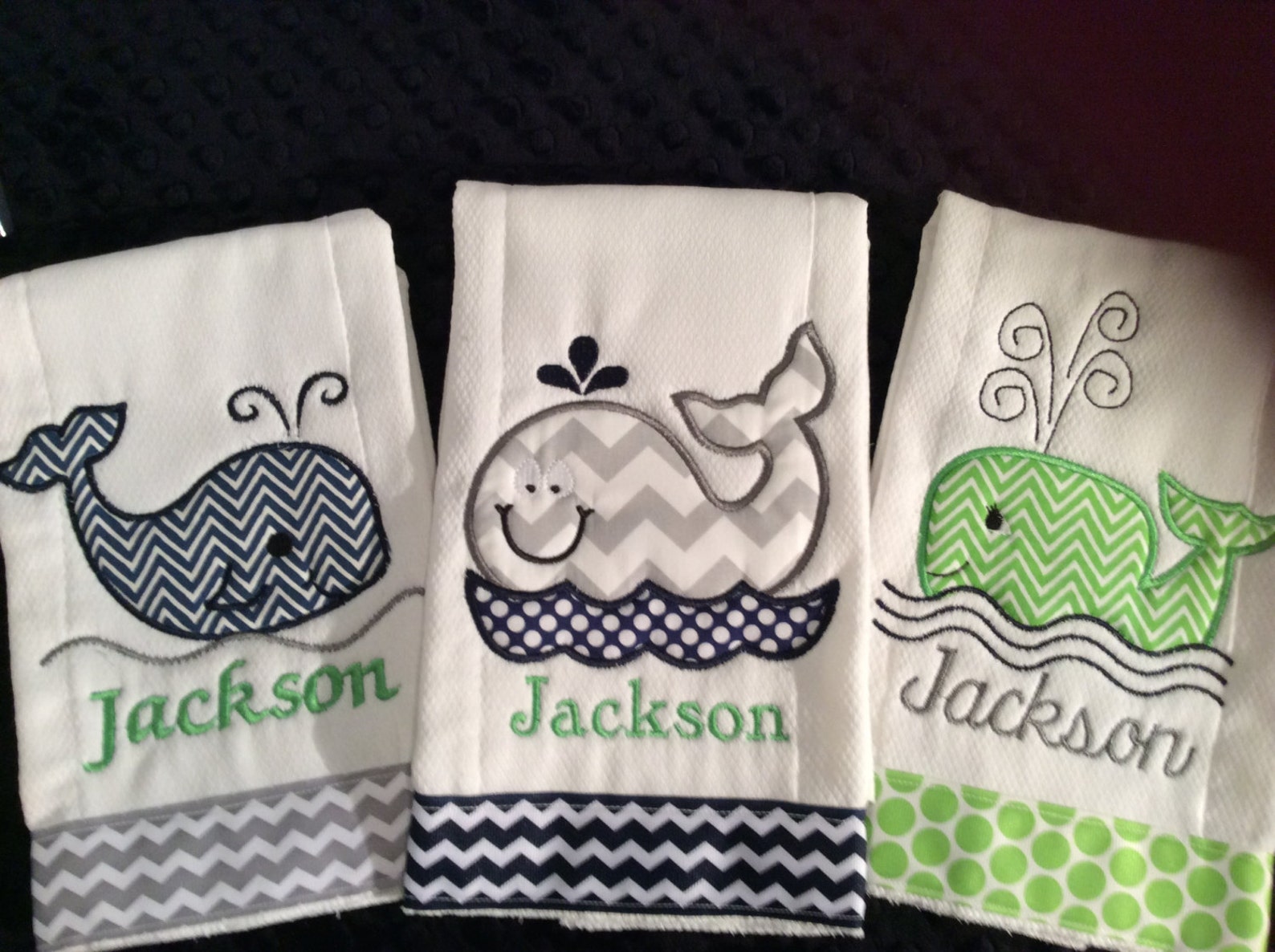 WHALE BURP Cloth/whale/nautical Burp Cloth/chevron Whale Burp Etsy