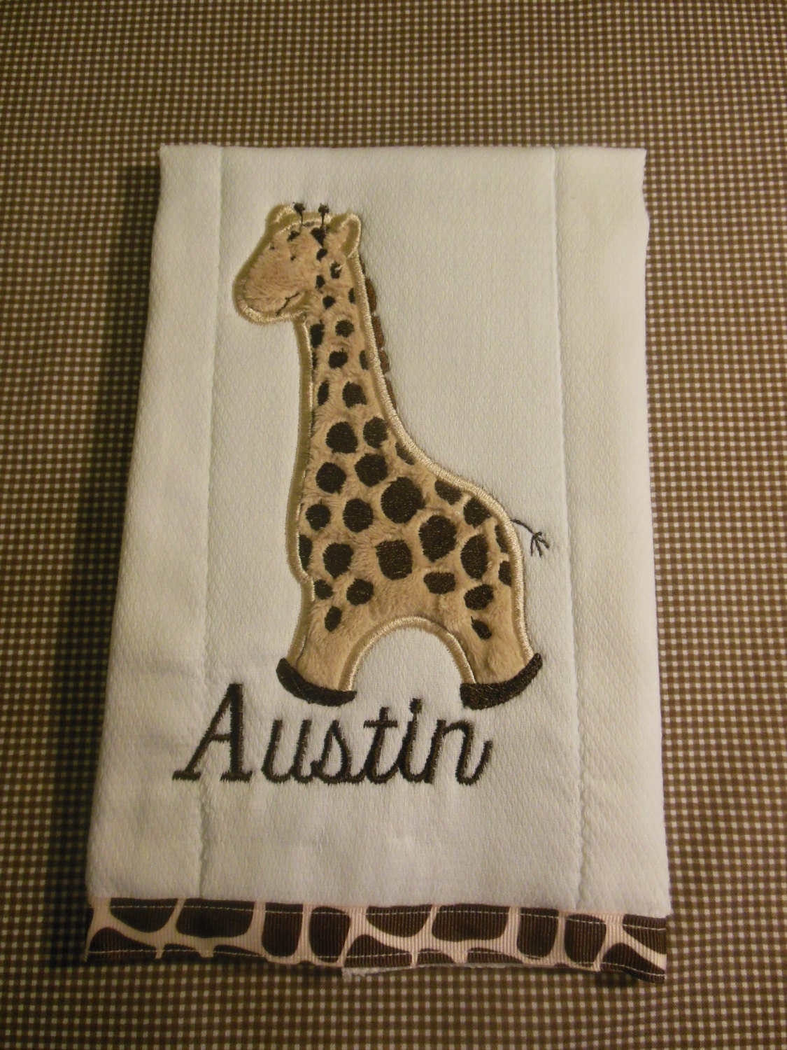 GIRAFFE BURP Cloth/giraffe/giraffe Burp/giraffe Burp Cloth Etsy