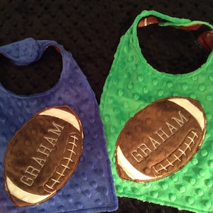 FOOTBALL BIB/team bib set/football bib set/sports bib/minky football bib/minky football bib set/personalized football bib