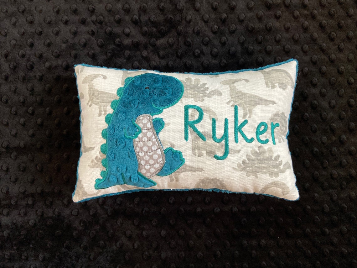 Dinosaur Pillow/dinosaur/gray dinosaur pillow/gray minky Etsy