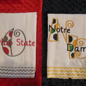 House Divided Burp Set/house divided baby gift/house divided gift/house divided/burp cloth set/football burp set