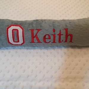 SEAT BELT PILLOW/Ohio State Seat Belt Pillow/car seat pillow/ohio state pillow/osu/kids travel pillow/personalizes pillow/monogrammed pillow