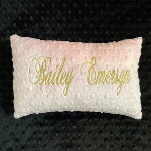 monogrammed neck pillow