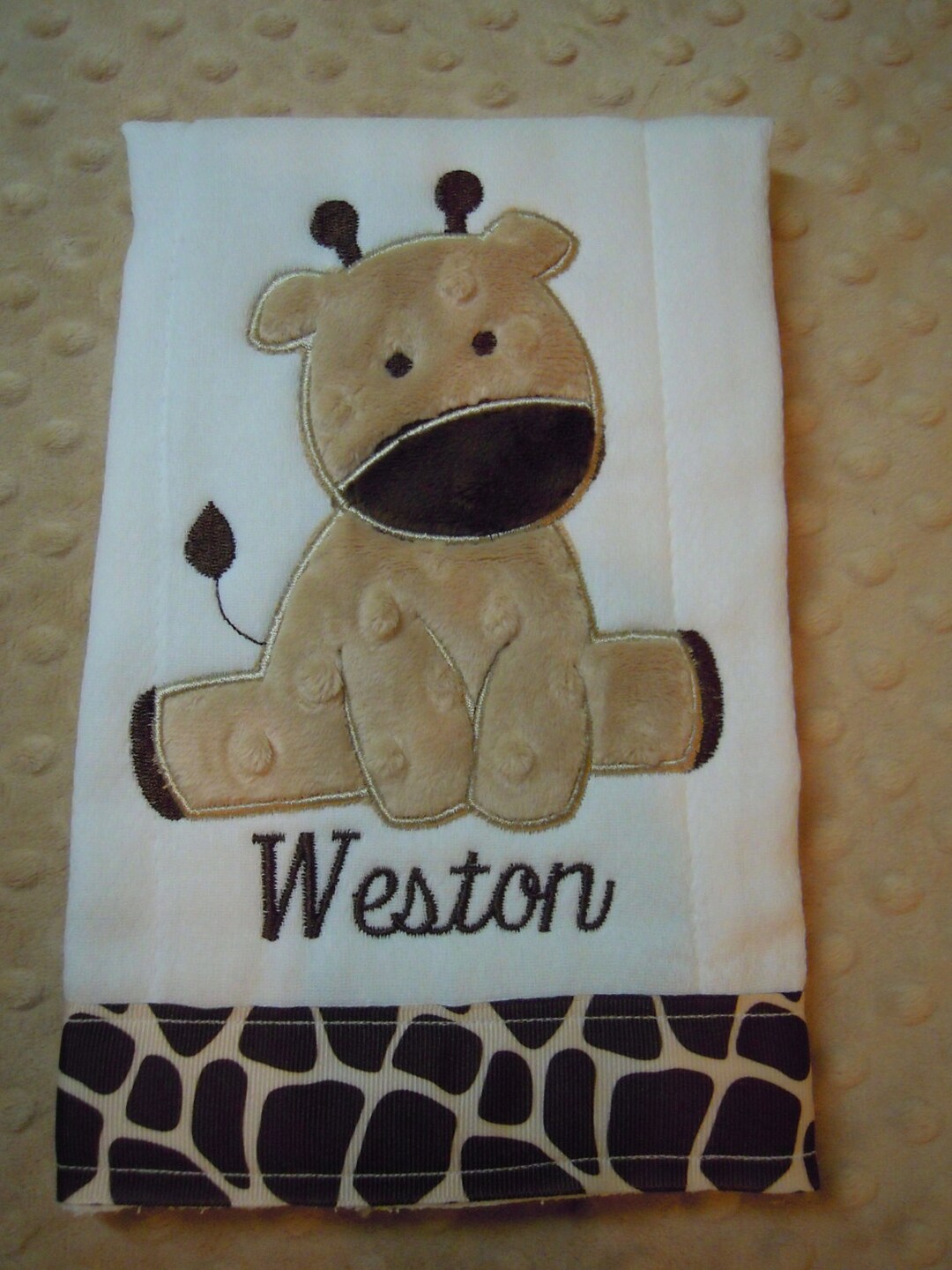 GIRAFFE Burp/giraffe/giraffe Burp Cloth/monogrammed Giraffe Etsy