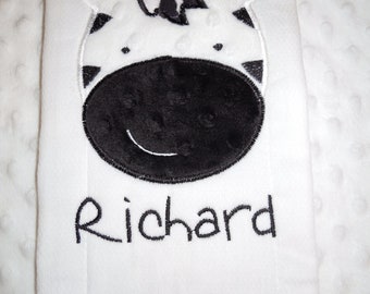 Zebra Burp Cloth/zebra/zoo/zoo animals/zoo baby shower/zoo nursery
