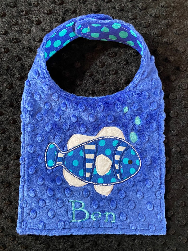 Fish Bib Set/nautical Bib/under the Sea Burp and Bib Set/sea Etsy