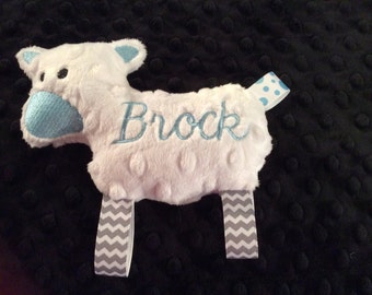 LAMB/LAMB TOY/lovie/lovey/monogrammed toy/baby toy/Lamb, Personalized Toy, Minky Toy