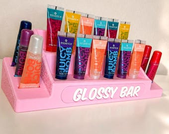 Juicy Bomb Lipgloss Halter personalisiert mit Name, Lipgloss Organizer für Schminktisch, 3D Druck Deko, Geschenk für Mädchen