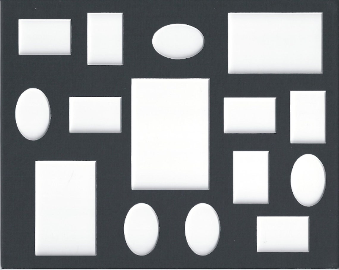 16x20 Collage Picture Mats with White Core Bevel Cut for 15 Etsy