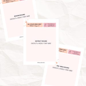 Peut inclure: Un ensemble de guides d'étude numériques pour Region 27 Treble, incluant des listes de contrôle et journaux de pratique pour les tours District, Region et Pre-Area. Fichiers PDF haute qualité, format de papier 21,59 cm par 27,94 cm.