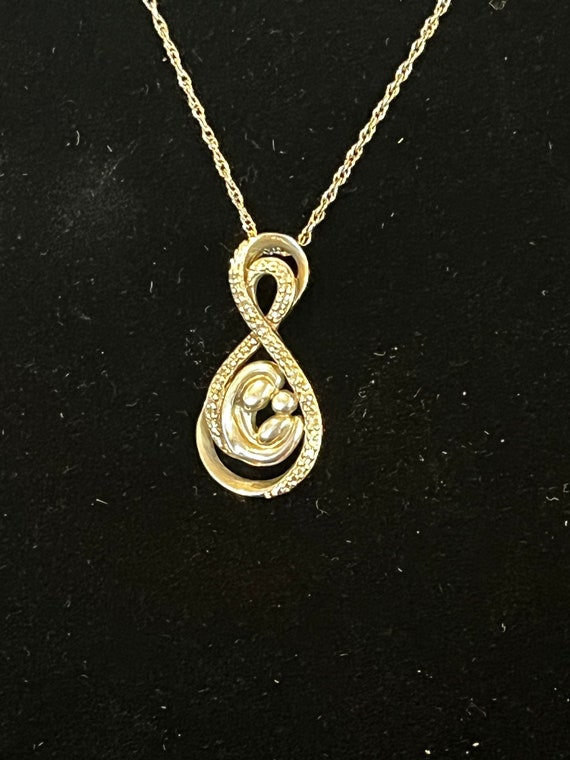 Mother and Child Necklace, Sterling Silver Neckla… - image 5