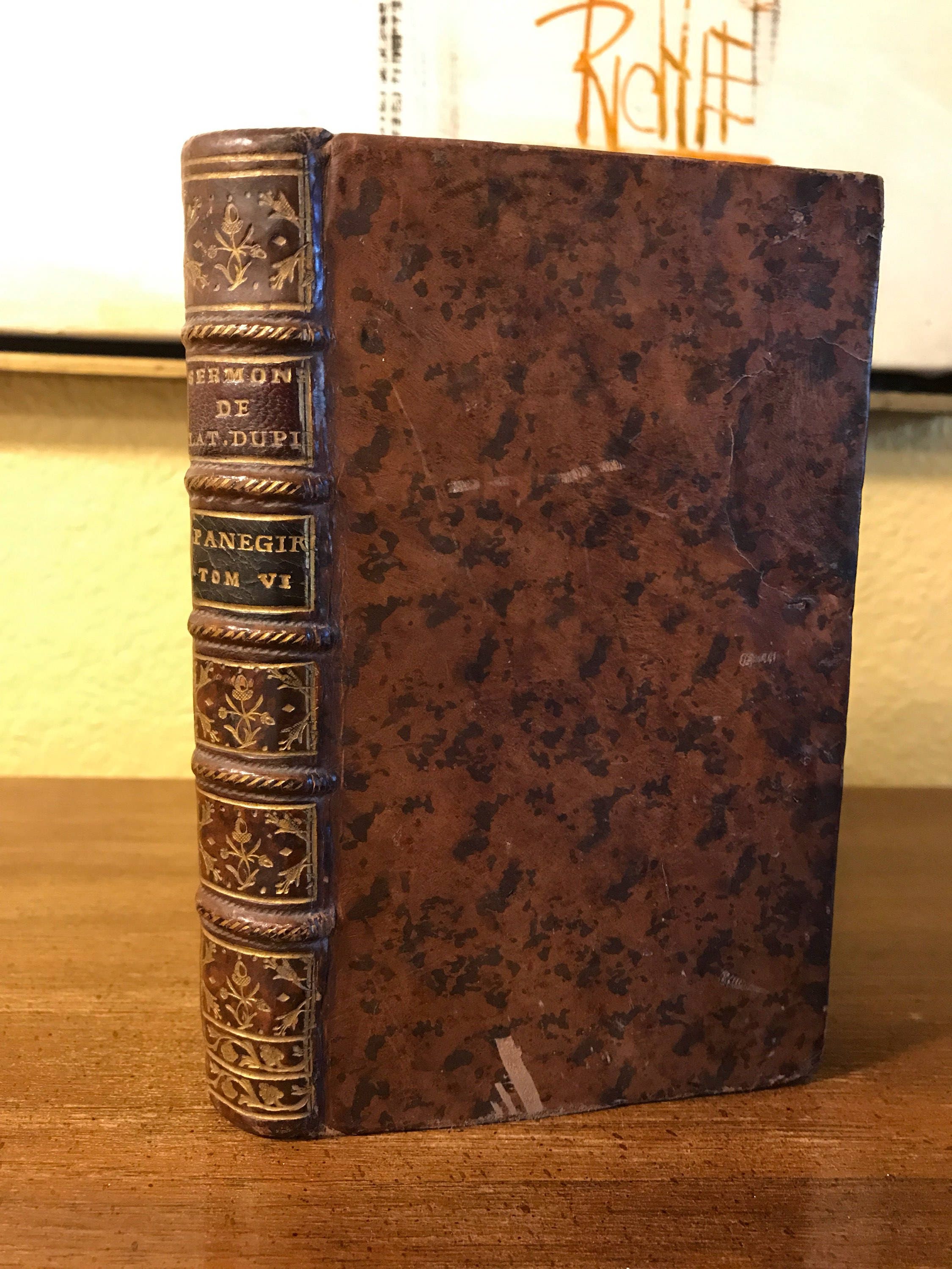 Antique Book French Book 1770 Antique French Book Sermons Etsy