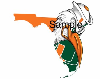 Miami Hurricanes Art Etsy